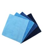 4 Serviettes de bain Rainbow bleues - 50x90 cm